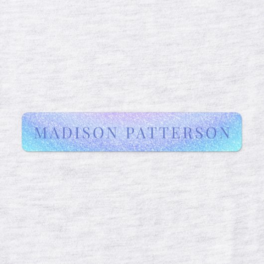 Meisje Glitter Chic Modern Persoonlijke naam Labels (Design 1)