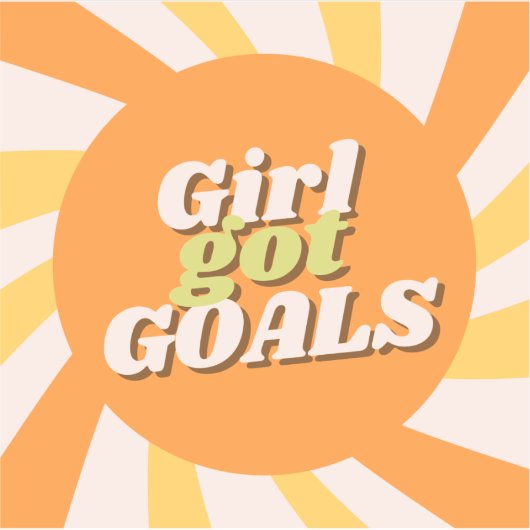 Meisje Goals Sticker (Voorkant)