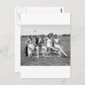  meisje Golfers, jaren 20 Briefkaart (Voorkant / Achterkant)