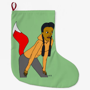 meisje grote kerstsok