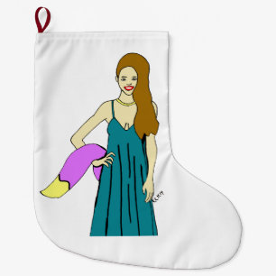 meisje grote kerstsok