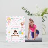 Meisje Gymnastiek Foto Kaart (Staand voorkant)