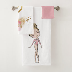 Meisje Gymnastiek Roze Harten Bad Handdoek