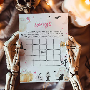 Meisje Halloween Little Boo Baby shower Bingo Spel
