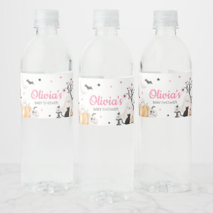 Meisje Halloween Little Boo Baby shower Waterfles Etiket
