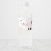Meisje Halloween Little Boo Baby shower Waterfles Etiket (Voorkant)