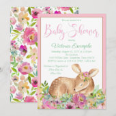 Meisje Herten Baby Douche Uitnodigingen (Voorkant / Achterkant)