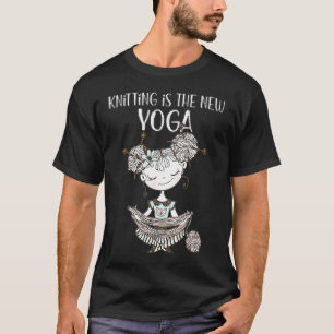 Meisje Hobby Breien Schattig Nieuwe Yoga Rust Hand T-shirt