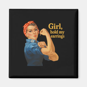 Meisje Hou Mijn Oorbellen Anti Trump Rosie The Riv Magneet