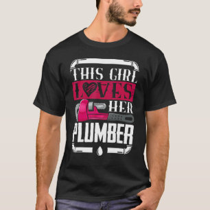 Meisje houdt van haar plas I piperfitter Plumb T-shirt