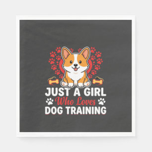 Meisje houdt van honden training Corgi Servet
