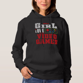 Meisje houdt van videogames hoodie