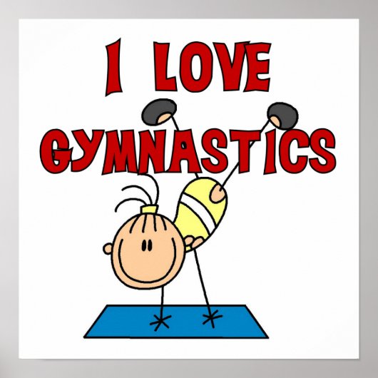 Meisje I Love Gymnastics Poster (Voorkant)
