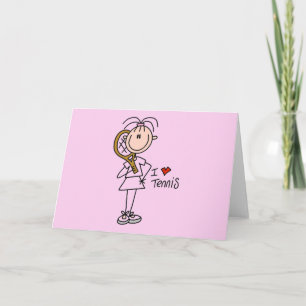 Meisje I Love Tennis Tshirts and Gifts Kaart