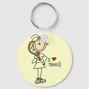Meisje I Love Tennis Tshirts and Gifts Sleutelhanger