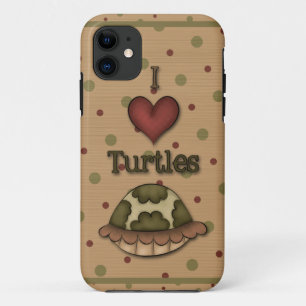 Meisje I Love Turtles iPhone5 iPhone 11 Hoesje
