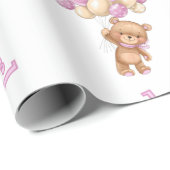 Meisje idee Verjaardag Beer Cadeaupapier (Rol Hoek)