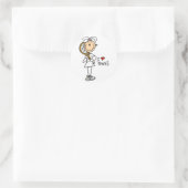 Meisje Ik hou van tennis Stickers (Tas)