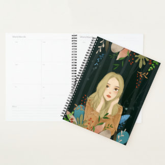 Meisje Illustratie Planner