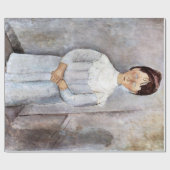 Meisje in blauw, Modigliani Cadeaupapier (Vlak)