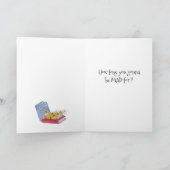 Meisje in blauwe stoel, hoe lang word je boos? kaart (Binnen)