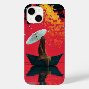 Meisje in Boot Onder Zacht Licht iPhone Case
