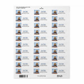 Meisje in bril Lezen Boeken Etiket (Full Sheet)