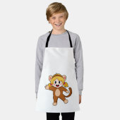 Meisje in Costume als aap Schort (Gedragen)