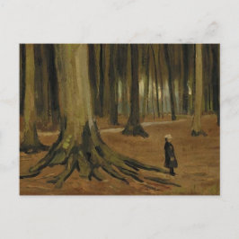 Meisje in de Bossen (F8a) Van Gogh Fine Art Briefkaart
