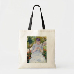 Meisje in de tuin, Mary Cassatt Tote Bag