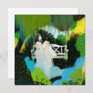 Meisje in de wilg kaart