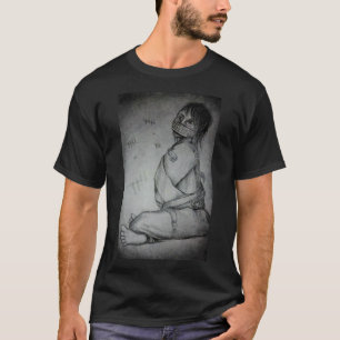 Meisje in dwangbuis — Origineel griezelkunst T-shi T-shirt