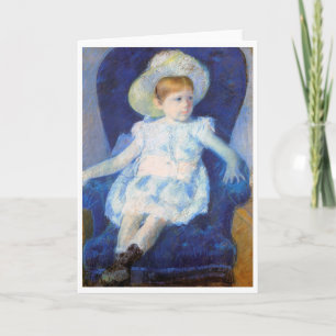 Meisje in een blauwe stoel, Mary Cassatt Kaart