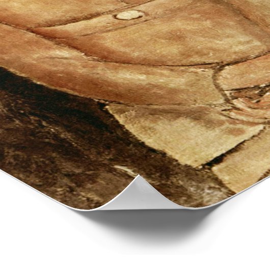 Meisje in een gele jurk, Modigliani Poster (Hoek)