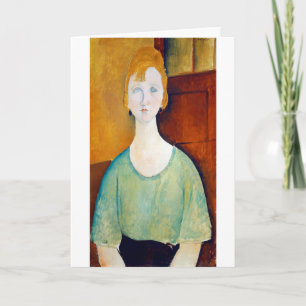 Meisje in een groene blouse, Modigliani Kaart