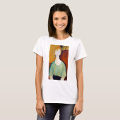 Meisje in een groene blouse, Modigliani T-shirt (Voorkant volledig)