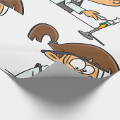 Meisje in een laboratorium cadeaupapier