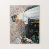 meisje in een Pet, Edgar Degas Legpuzzel (Verticaal)