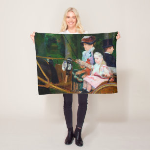 Meisje in een rijtuig, Mary Cassatt Fleece Deken