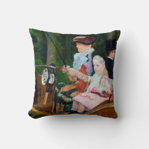 Meisje in een rijtuig, Mary Cassatt Kussen
