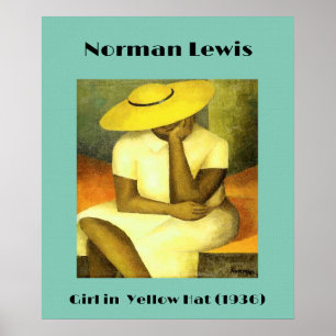 Meisje in geel pet van Norman Lewis (1936) Poster