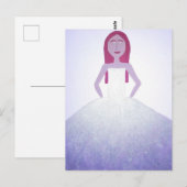 Meisje in Glitter Jurk Briefkaart (Voorkant / Achterkant)
