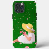 Meisje in gras Case-Mate iPhone case (Achterkant)