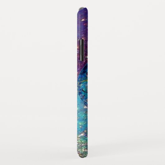 MEISJE IN HET Blauwgroen nachtblauw Monogram Case-Mate iPhone Case (Achterkant/rechts)