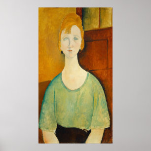 Meisje in het groen - Amedeo Modigliani Fijne Kuns Poster