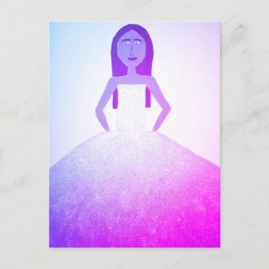 Meisje in Jurk Briefkaart (Voorkant)