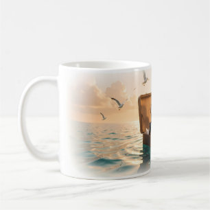 Meisje in Koffer Zeilende Oceaan Avonturen Mok