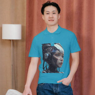 Meisje in kunstmatige intelligentie T-shirt