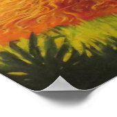 Meisje in Moonlight met Banjo Ukelele Poster (Hoek)