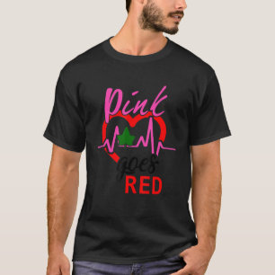  meisje in rood hart rood wit roze wordt rood voor t-shirt